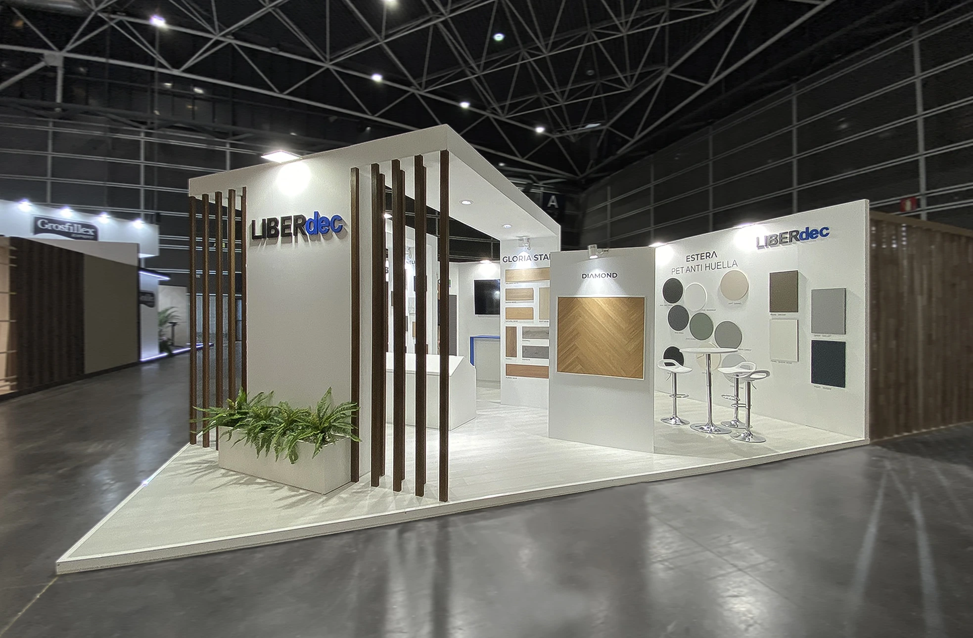 Diseño Fan Zone del Real Madrid Stand para feria Arcotectura