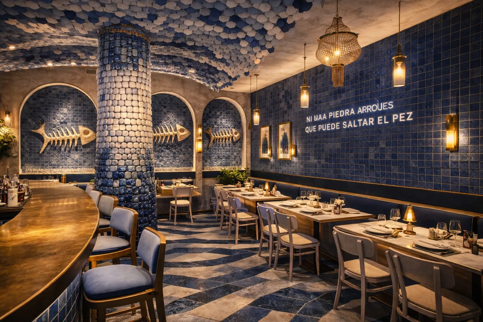 Interiorismo de restaurante con enfoque en branding INTERIORISMO, ARQUITECTURA Arcotectura