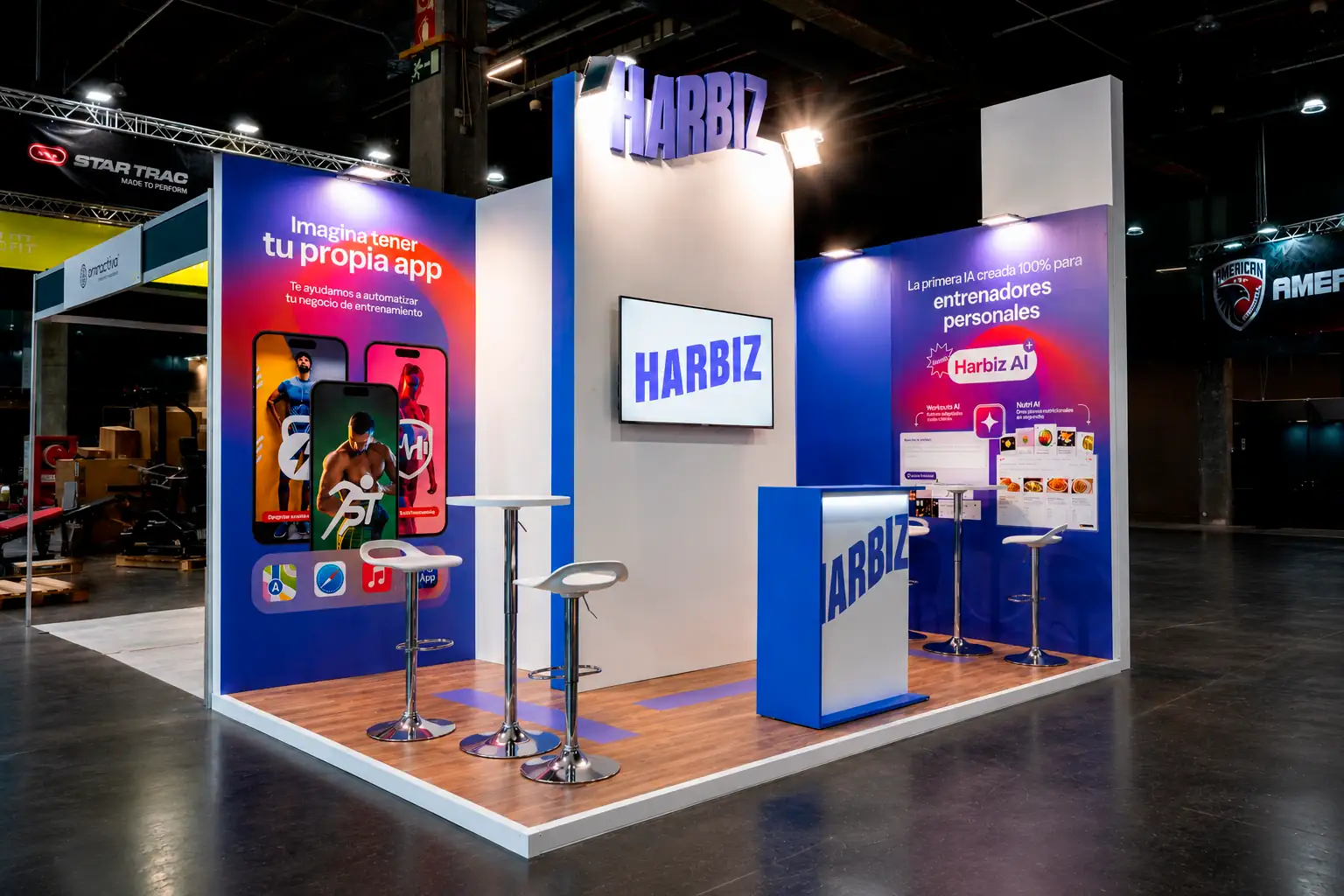 stand de feria de deporte Harbiz en SOMA