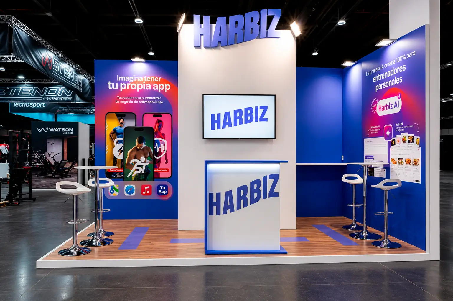 stand de feria harbiz vista frontal en feria valencia SOMA Fit
